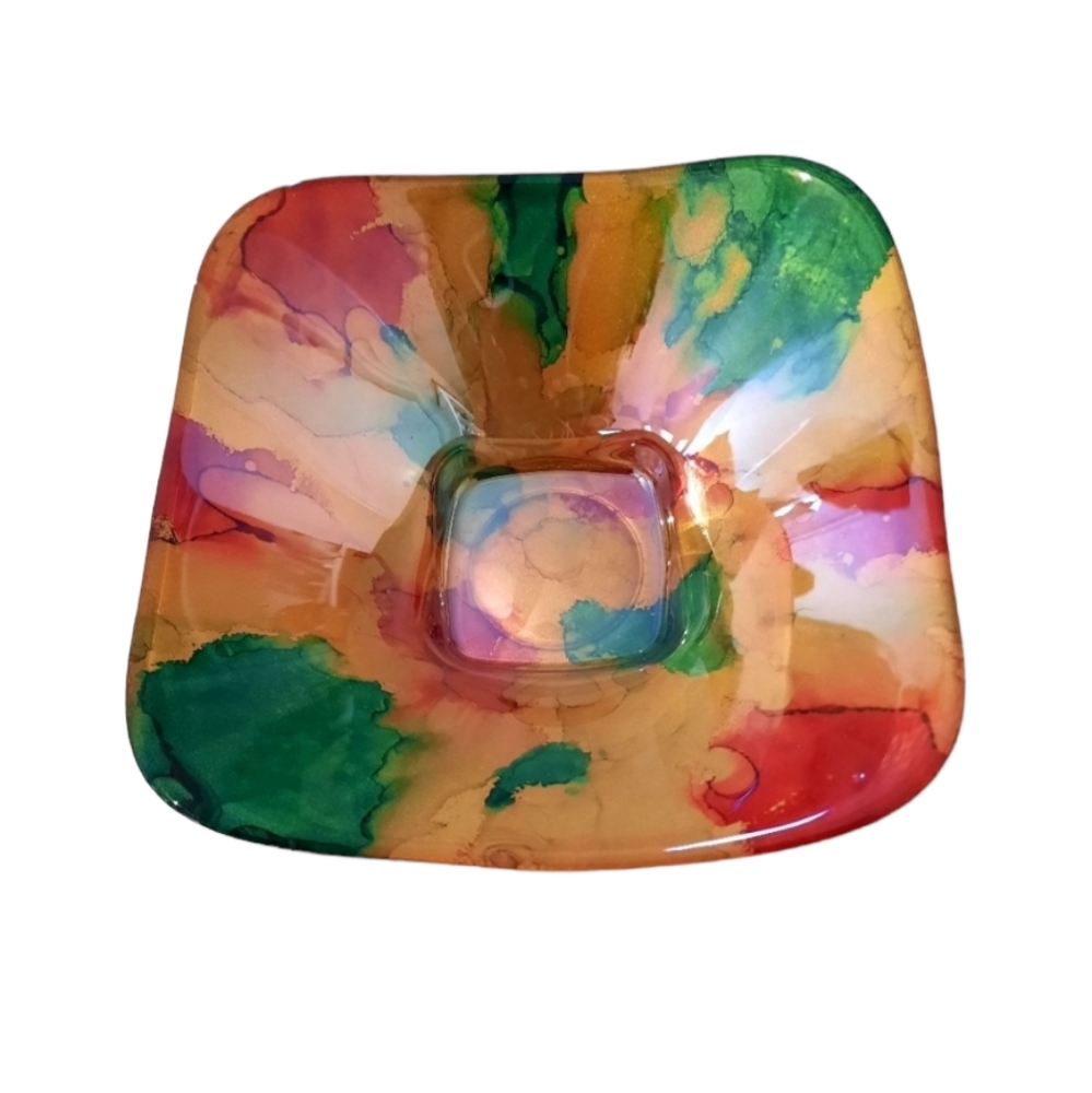 Vintage Candy Dish Trinket Bowl Colorful